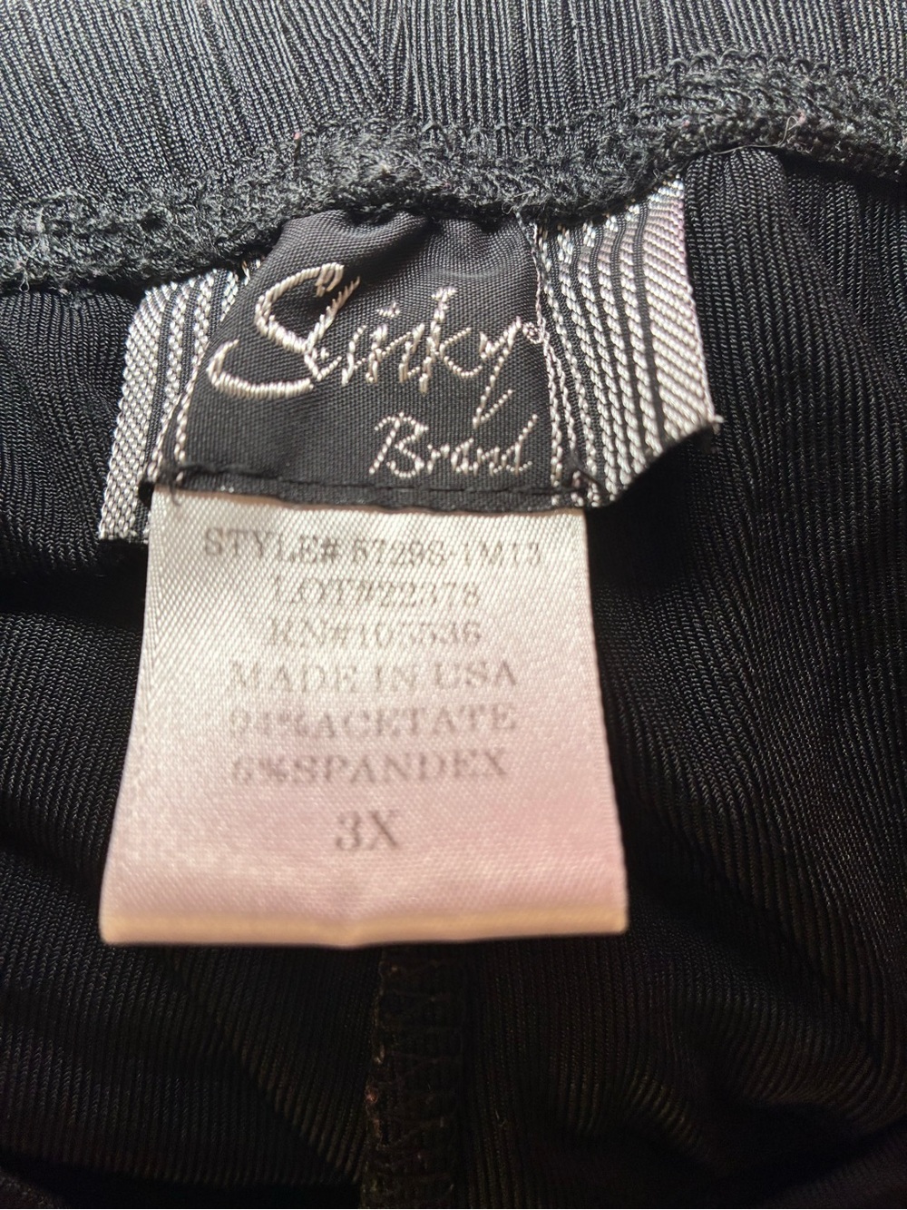 Slinky Brand 3X 2 Piece Leopard Sharkbite Tunic Top Black Pants Set - Picture 15 of 15